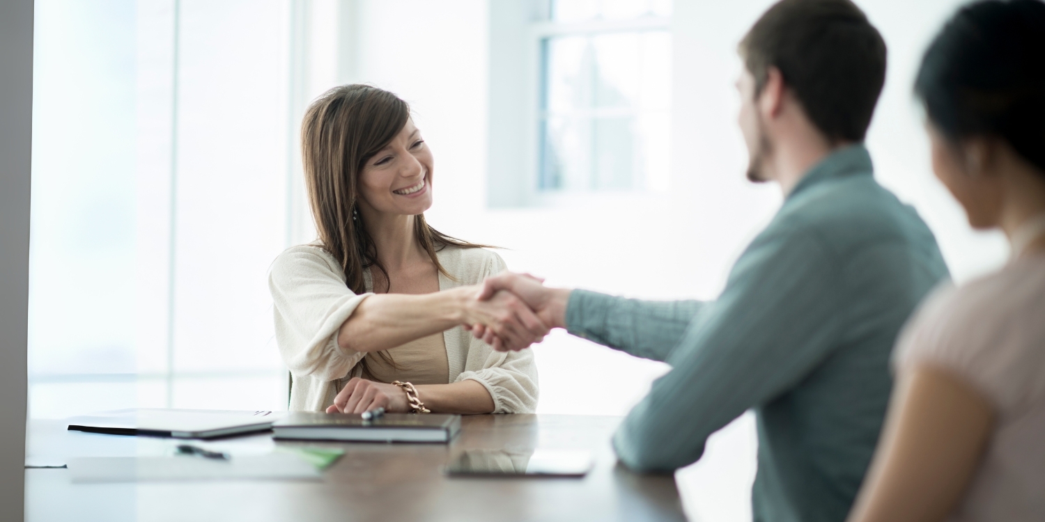 Business people shaking hands