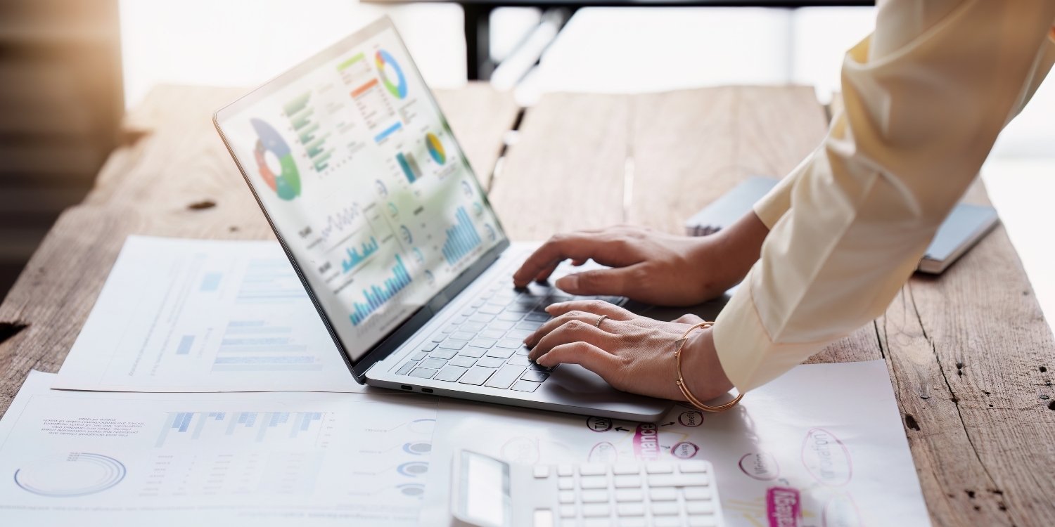 Woman working on computer